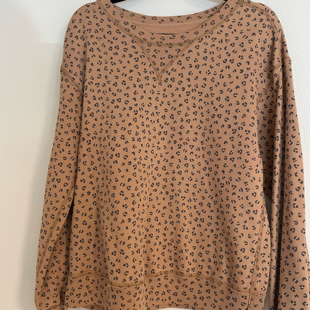 Abercrombie & Fitch Cheetah Print Crew Neck Sweater